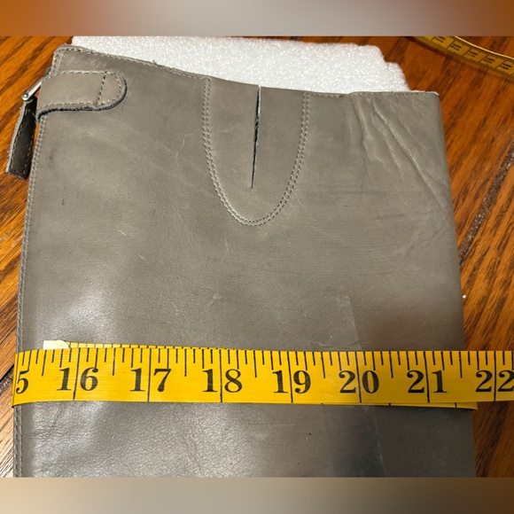 Stylish Sam Edelman Tall Gray Leather Boots - Picture 13 of 14